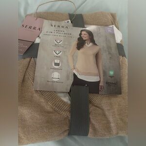 Women's Beige V-Neck Sweater